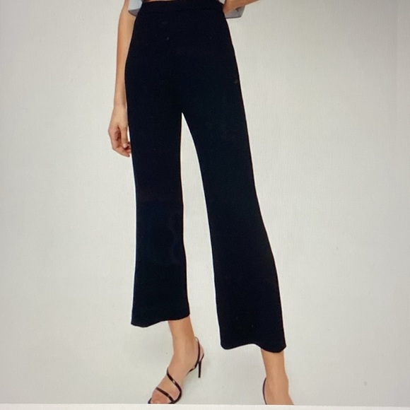 Wilfred Pants - ARITZIA WILFRED NAVY Kick Flare Cropped High-Waisted Flared Pant Trouser 12 NWT